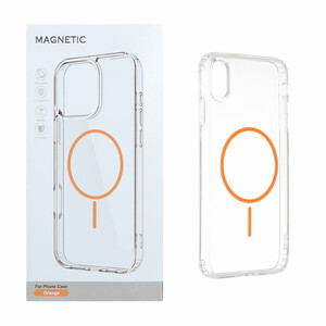 قاب اورجینال Magnetic دور ژله ای MagSafe مدل Apple iPhone X Max / iPhone XS Max - نارنجی (پک دار)