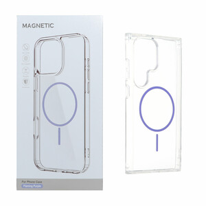قاب اورجینال Magnetic دور ژله ای MagSafe مدل Samsung Galaxy S24 Ultra - بنفش روشن (پک دار)