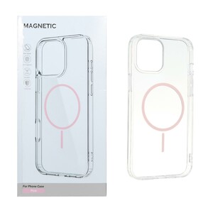 قاب اورجینال Magnetic دور ژله ای MagSafe مدل Apple iPhone 12 Pro Max - صورتی (پک دار)