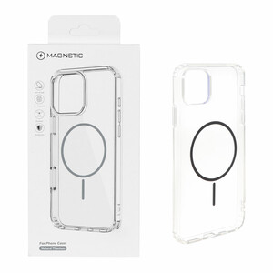 قاب اورجینال Magnetic دور ژله ای MagSafe مدل Apple iPhone 11 Pro Max - خاکستری (پک دار)