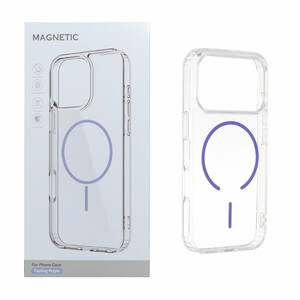 قاب اورجینال Magnetic دور ژله ای MagSafe مدل Apple iPhone 17 Pro - بنفش روشن (پک دار)