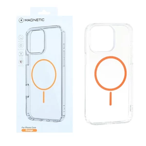 قاب اورجینال Magnetic دور ژله ای MagSafe مدل Apple iPhone 15 Pro Max - نارنجی (پک دار)