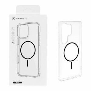 قاب اورجینال Magnetic دور ژله ای MagSafe مدل Samsung Galaxy S25 Ultra - مشکی (پک دار)
