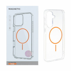 قاب اورجینال Magnetic دور ژله ای MagSafe مدل Samsung Galaxy A37 - نارنجی (پک دار)