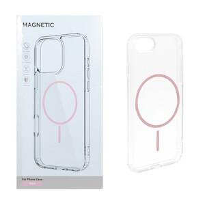 قاب اورجینال Magnetic دور ژله ای MagSafe مدل Apple iPhone 7 / iPhone 8 / iPhone SE (2020) - صورتی (پک دار)