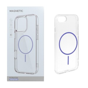 قاب اورجینال Magnetic دور ژله ای MagSafe مدل Apple iPhone 7 / iPhone 8 / iPhone SE (2020) - بنفش روشن (پک دار)