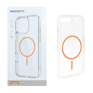 قاب اورجینال Magnetic دور ژله ای MagSafe مدل Apple iPhone 7 Plus / iPhone 8 Plus - نارنجی (پک دار)