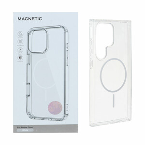 قاب اورجینال Magnetic دور ژله ای MagSafe مدل Samsung Galaxy S24 Ultra - سفید (پک دار)