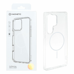 قاب اورجینال Magnetic دور ژله ای MagSafe مدل Samsung Galaxy S25 Ultra - سفید (پک دار)