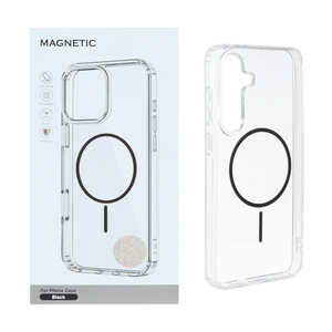 قاب اورجینال Magnetic دور ژله ای MagSafe مدل Samsung Galaxy S24 FE - مشکی (پک دار)