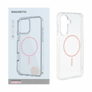 قاب اورجینال Magnetic دور ژله ای MagSafe مدل Samsung Galaxy A17 / A26 - صورتی (پک دار)