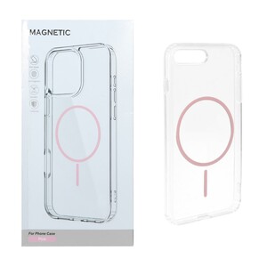 قاب اورجینال Magnetic دور ژله ای MagSafe مدل Apple iPhone 7 Plus / iPhone 8 Plus - صورتی (پک دار)