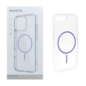 قاب اورجینال Magnetic دور ژله ای MagSafe مدل Apple iPhone 7 Plus / iPhone 8 Plus - بنفش روشن (پک دار)