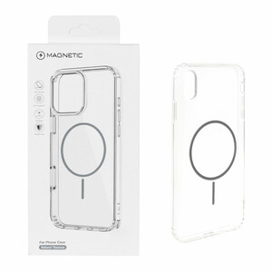 قاب اورجینال Magnetic دور ژله ای MagSafe مدل Apple iPhone X Max / iPhone XS Max - خاکستری (پک دار)
