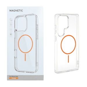 قاب اورجینال Magnetic دور ژله ای MagSafe مدل Samsung Galaxy S26 Ultra - نارنجی (پک دار)