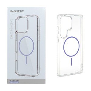قاب اورجینال Magnetic دور ژله ای MagSafe مدل Samsung Galaxy S26 Ultra - بنفش روشن (پک دار)