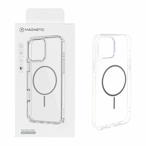 قاب اورجینال Magnetic دور ژله ای MagSafe مدل Apple iPhone 12 Pro Max - خاکستری (پک دار)