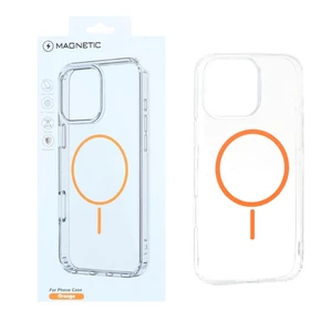 قاب اورجینال Magnetic دور ژله ای MagSafe مدل Apple iPhone 16 Pro Max - نارنجی (پک دار)
