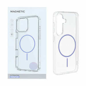 قاب اورجینال Magnetic دور ژله ای MagSafe مدل Samsung Galaxy A57 - بنفش روشن (پک دار)