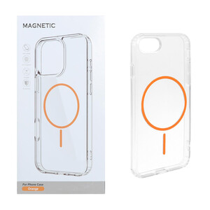قاب اورجینال Magnetic دور ژله ای MagSafe مدل Apple iPhone 7 / iPhone 8 / iPhone SE (2020) - نارنجی (پک دار)