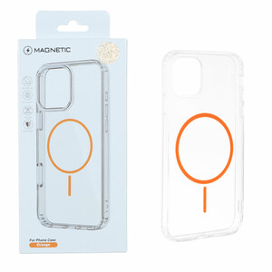 قاب اورجینال Magnetic دور ژله ای MagSafe مدل Apple iPhone 11 - نارنجی (پک دار)