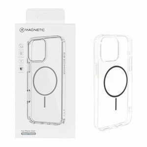 قاب اورجینال Magnetic دور ژله ای MagSafe مدل Apple iPhone 15 Pro Max - خاکستری (پک دار)