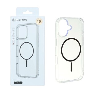 قاب اورجینال Magnetic دور ژله ای MagSafe مدل Apple iPhone 16 - مشکی (پک دار)