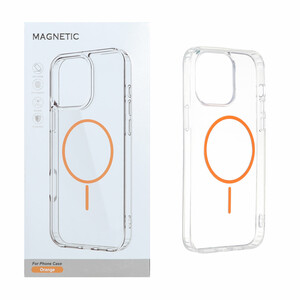 قاب اورجینال Magnetic دور ژله ای MagSafe مدل Apple iPhone 14 Pro Max - نارنجی (پک دار)