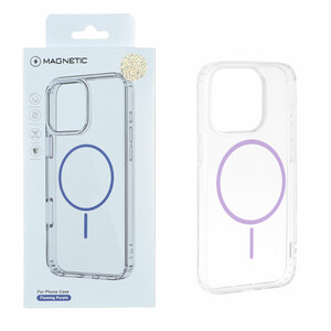 قاب اورجینال Magnetic دور ژله ای MagSafe مدل Apple iPhone 14 Pro - بنفش روشن (پک دار)
