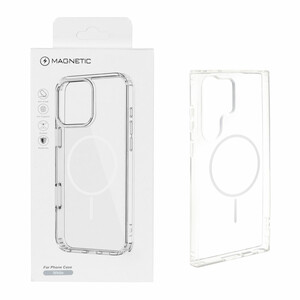 قاب اورجینال Magnetic دور ژله ای MagSafe مدل Samsung Galaxy S23 Ultra - سفید (پک دار)