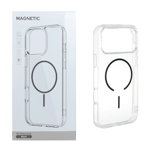 قاب اورجینال Magnetic دور ژله ای MagSafe مدل Apple iPhone 17 Pro Max - مشکی (پک دار)