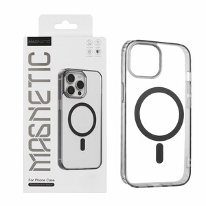 قاب اورجینال Magnetic Magsafe دور ژله ای Apple iPhone 15 / iPhone 14 / iPhone 13 - مشکی (پک دار)