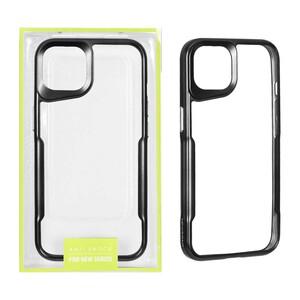قاب NewZone پشت سخت شفاف Apple iPhone 12 Pro / iPhone 12 - مشکی (پک دار)