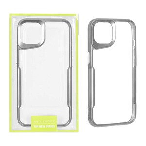 قاب NewZone پشت سخت شفاف Apple iPhone 13 / iPhone 14 - نقره ای (پک دار)