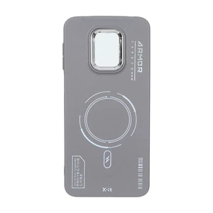 قاب Armor لنز متال Texture طرح مگ سیف Xiaomi Redmi Note 9S / Redmi Note 9 Pro / Redmi Note 9 Pro Max - خاکستری
