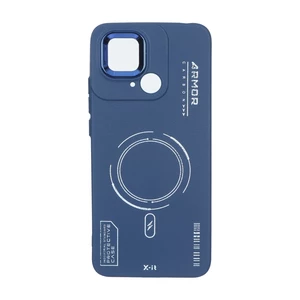 قاب Armor لنز متال Texture طرح مگ سیف Xiaomi Redmi 10C / Redmi 10 Power / Poco C40 - سرمه ای
