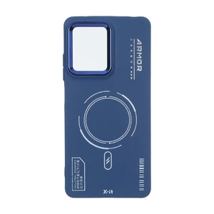 قاب Armor لنز متال Texture طرح مگ سیف Xiaomi Poco X5 Pro 5G - سرمه ای