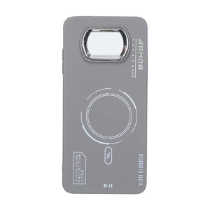 قاب Armor لنز متال Texture طرح مگ سیف Xiaomi Poco X3 / Poco X3 Pro / Poco X3 NFC - خاکستری