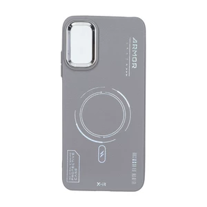 قاب Armor لنز متال Texture طرح مگ سیف Xiaomi Poco M3 Pro / Redmi Note 10 5G / Redmi Note 11 SE - خاکستری