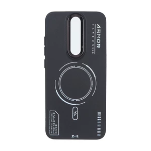 قاب Armor لنز متال Texture طرح مگ سیف Xiaomi Redmi 8 - مشکی