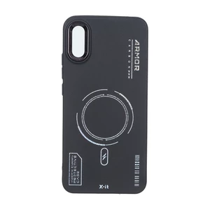قاب Armor لنز متال Texture طرح مگ سیف Xiaomi Redmi 9A / Redmi 9A Sport / Redmi 9AT - مشکی