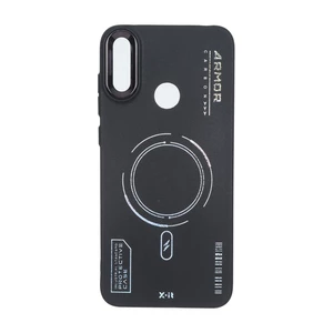 قاب Armor لنز متال Texture طرح مگ سیف Huawei Y7 Prime (2019) / Huawei Y7 (2019) - مشکی