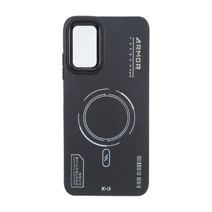 قاب Armor لنز متال Texture طرح مگ سیف Xiaomi Poco M3 / Redmi 9T 4G - مشکی