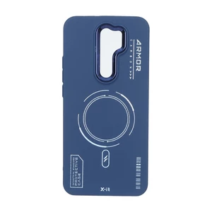 قاب Armor لنز متال Texture طرح مگ سیف Xiaomi Redmi 9 / Redmi 9 Prime / Poco M2 - سرمه ای