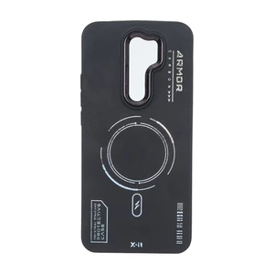 قاب Armor لنز متال Texture طرح مگ سیف Xiaomi Redmi 9 / Redmi 9 Prime / Poco M2 - مشکی