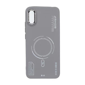 قاب Armor لنز متال Texture طرح مگ سیف Xiaomi Redmi 9A / Redmi 9A Sport / Redmi 9AT - خاکستری
