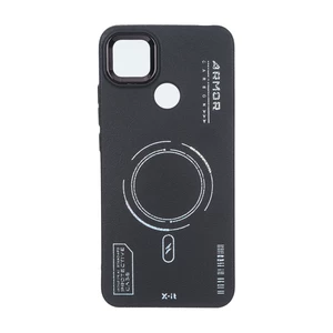 قاب Armor لنز متال Texture طرح مگ سیف Xiaomi Redmi 10A / Redmi 9C / Poco C31 - مشکی