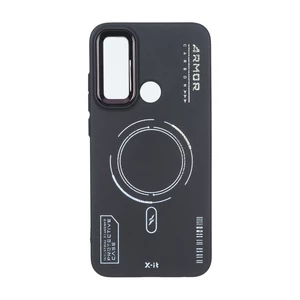 قاب Armor لنز متال Texture طرح مگ سیف Xiaomi Redmi Note 8 - مشکی