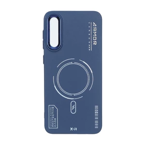 قاب Armor لنز متال Texture طرح مگ سیف Samsung Galaxy A50 / A50s / A30s - سرمه ای