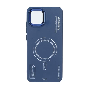 قاب Armor لنز متال Texture طرح مگ سیف Samsung Galaxy A03 - سرمه ای